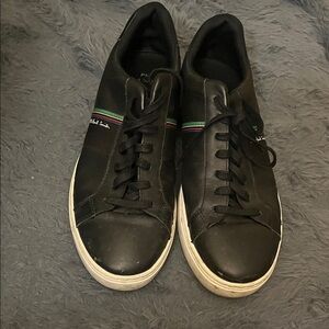 Paul Smith Black Sneakers with Multicolor Stripe